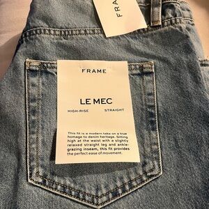 FRAME Le Mec High-Rise Straight Jeans SZ 30